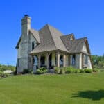 mettawa illinois rear elevation french country style