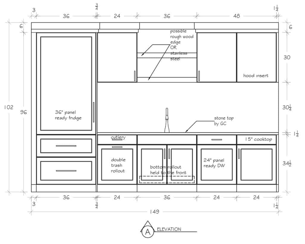 Cabinet Design for the White Shaker Kitchen at Urban Family Farmhouse