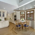 breakfast room in traditional kitchen